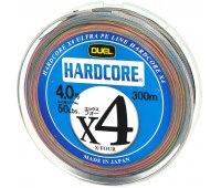0.342 мм Шнур Duel Hardcore X4 мультиколор (300 м) 21 кг (#4.0)