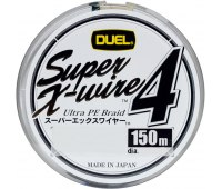 0.150 мм Шнур Duel Super X-Wire 4 Silver (150 м) 6.4 кг (#0.8)