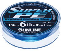 0.128/#0.6 Шнур Sunline Super PE BlueBird special (150m) 3,0кг (6Lb)